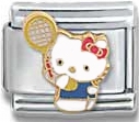 Hello kitty- tennis -gekleurde schakel 9mm schakel