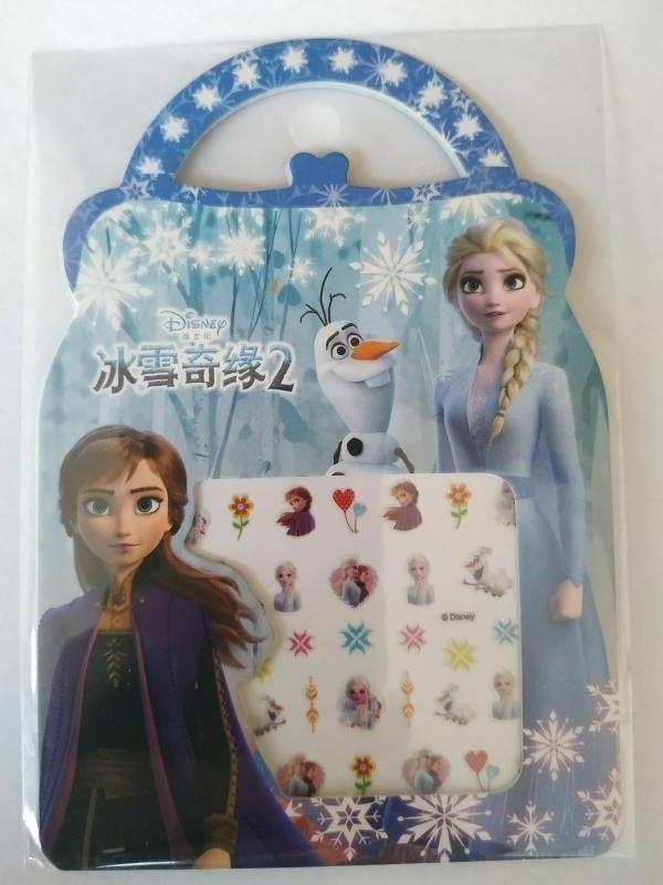 Frozen nagelstickertjes oa Elsa Anna en Olaf in tas - setje 7