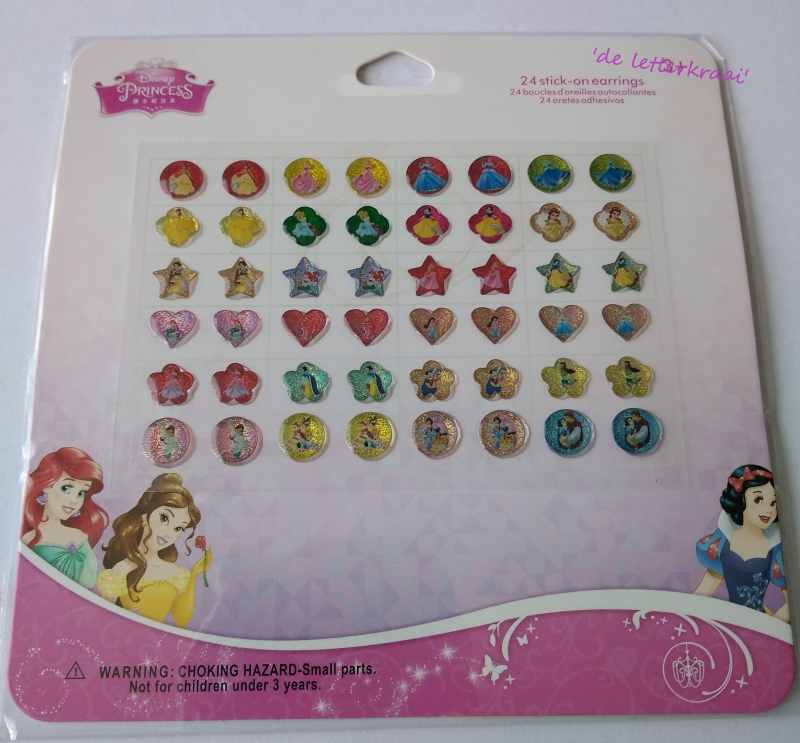 Plakoorbellen  Disney prinsessen (lichtroze)- 24 paar