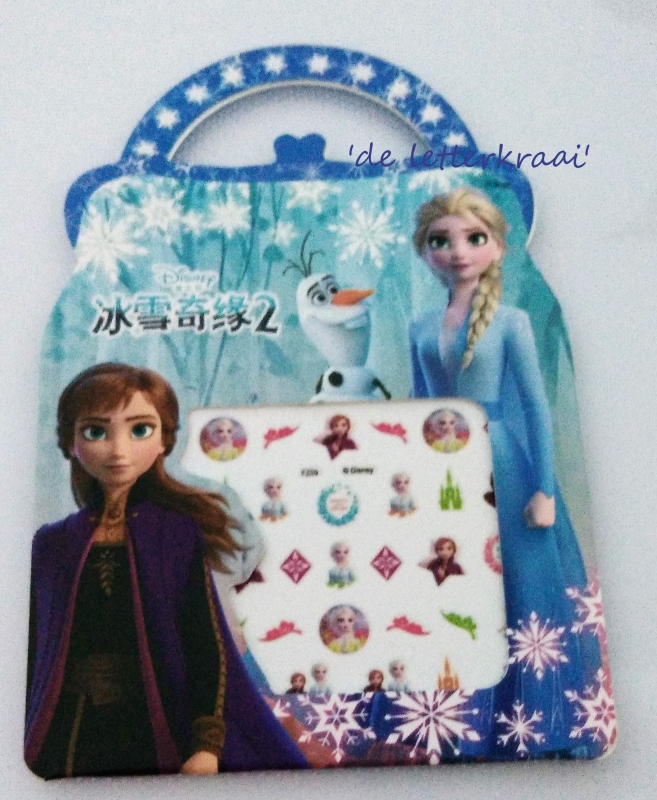 Frozen nagelstickertjes oa Elsa Anna en Olaf in tas - setje 2