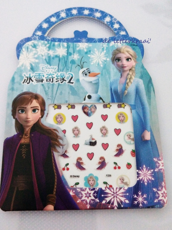 Frozen nagelstickertjes oa Elsa Anna en Olaf in tas - setje 3