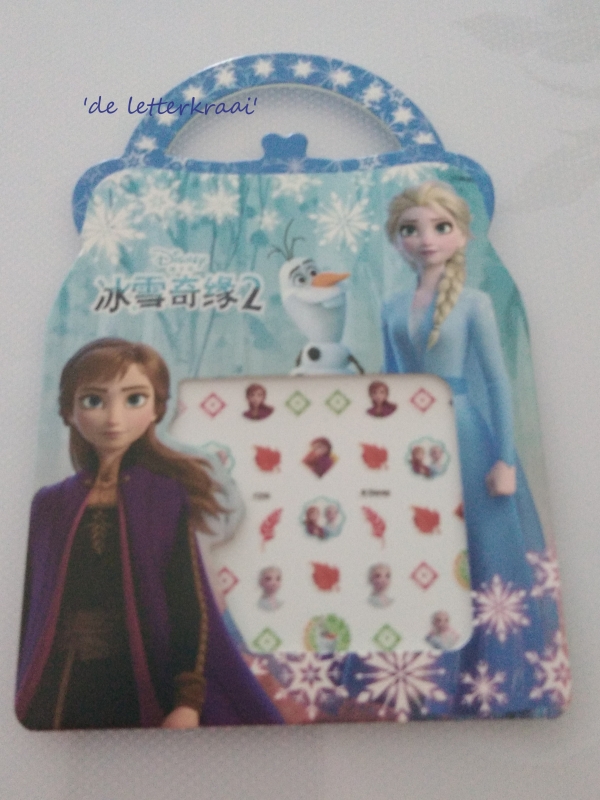 Frozen nagelstickertjes oa Elsa Anna en Olaf in tas - setje 5