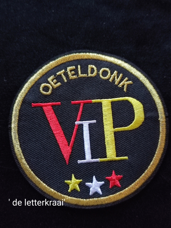 VIP gouden rand - Oeteldonk embleem- 7,5 cm